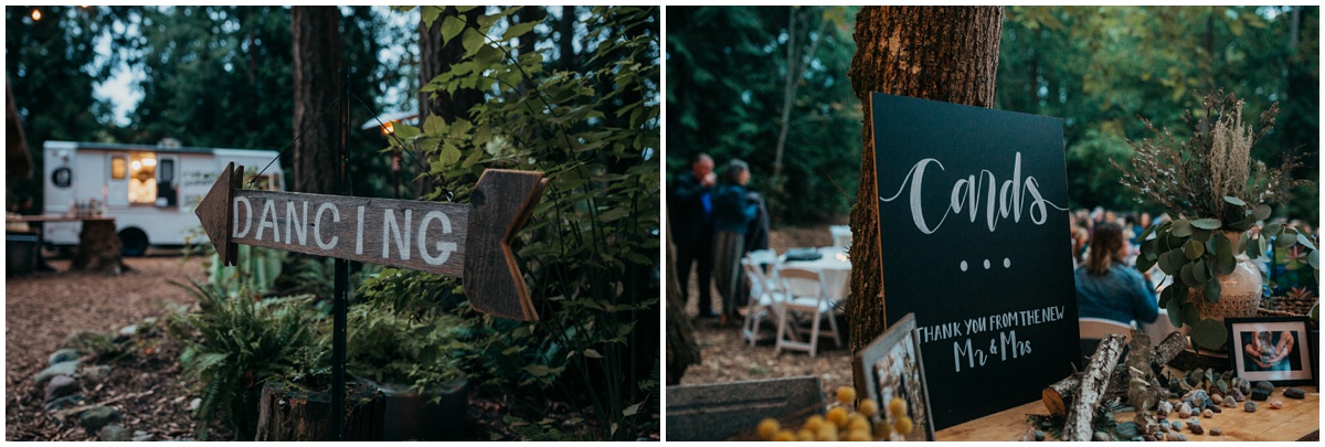 signs at reception area | glenwood treefarm tacoma washington photographer