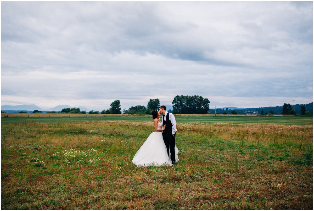 bride and groom scene portrait | Hidden Meadows Wedding Snohomish Washington