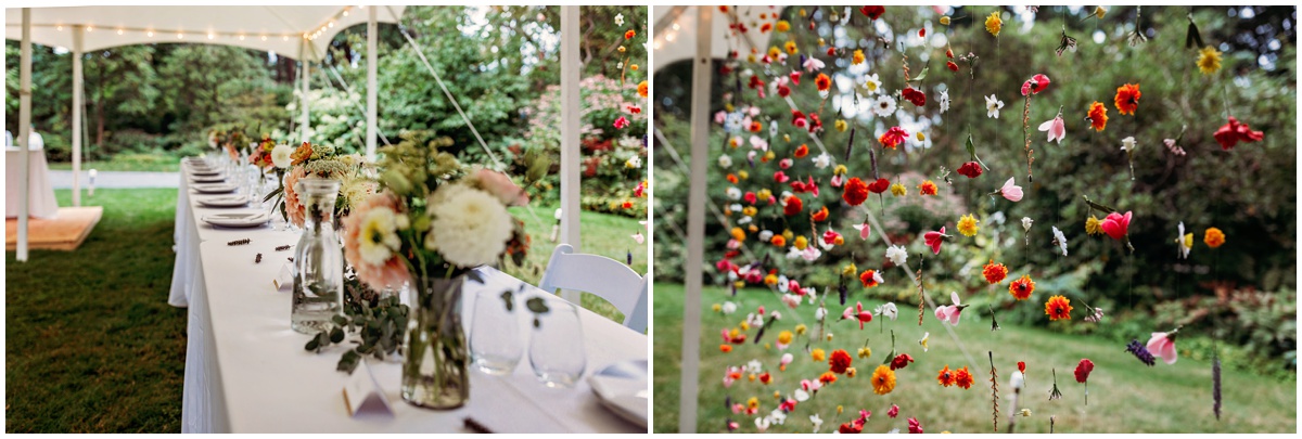 table settings and flowers