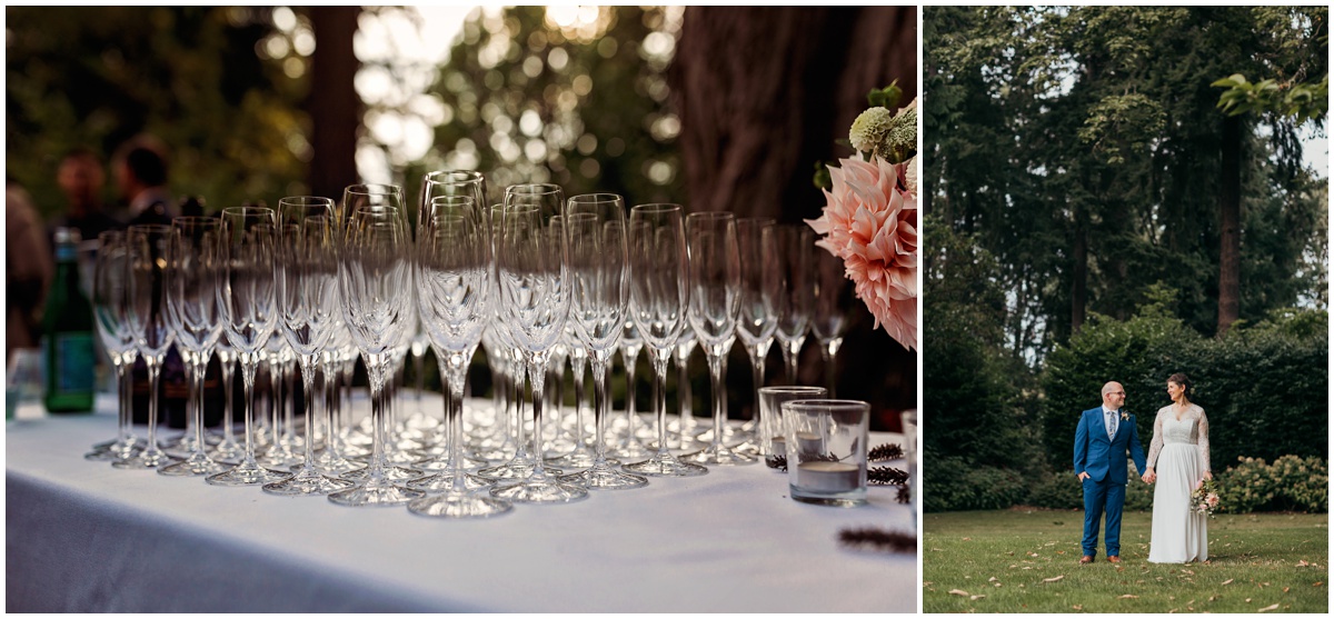 champagne glasses and couple
