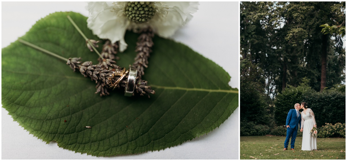 ring shot and bride and groom