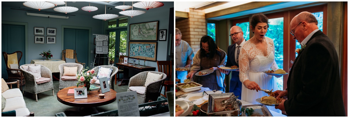 inside Dunn home getting dinner