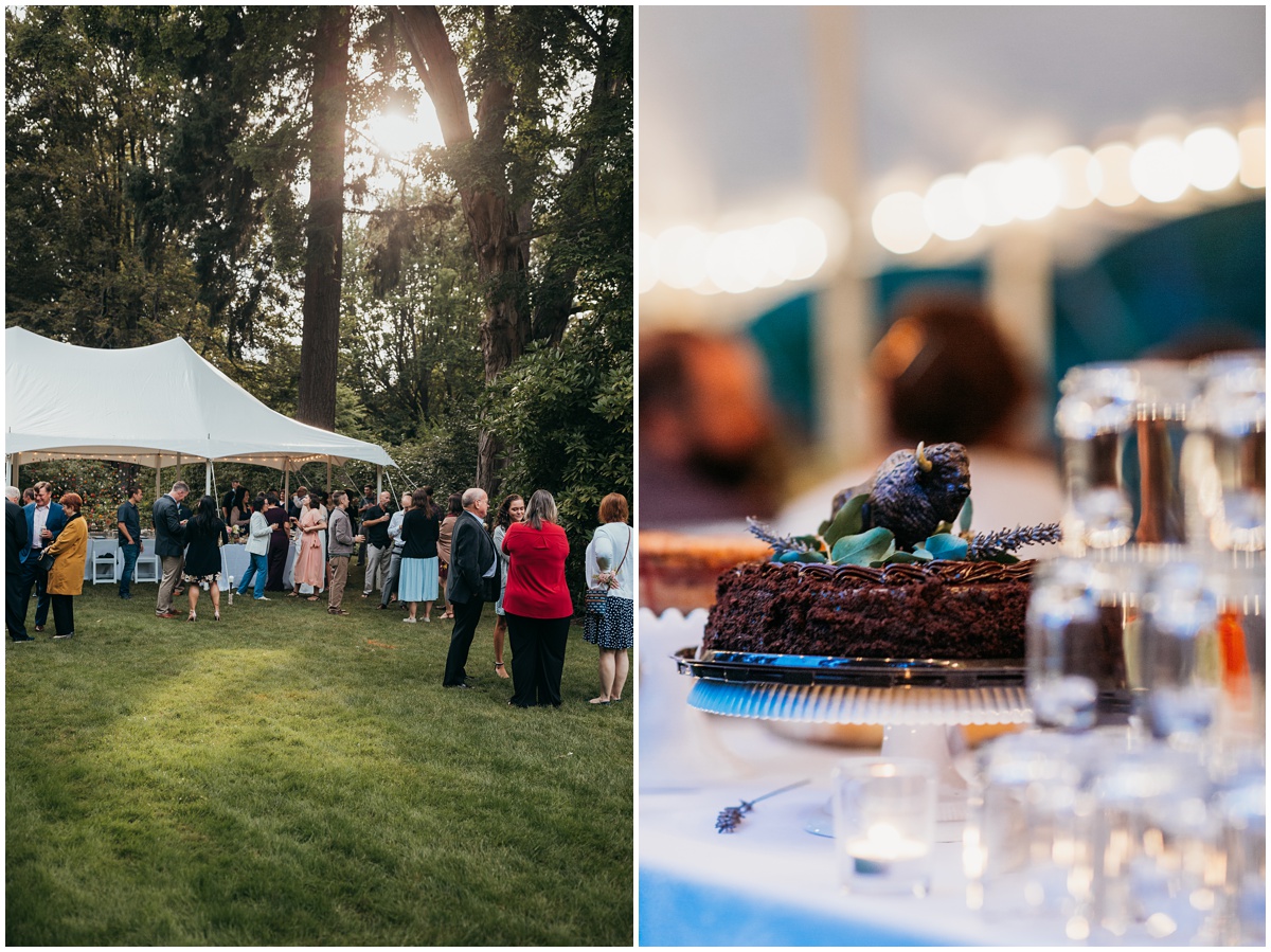 cake and reception tent