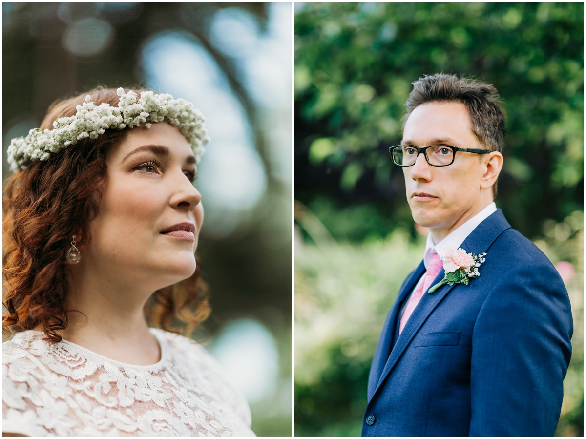 portrait of bride and groom 