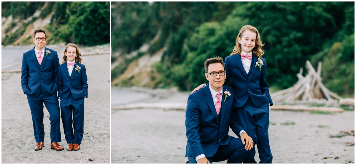 groom and step son portrait