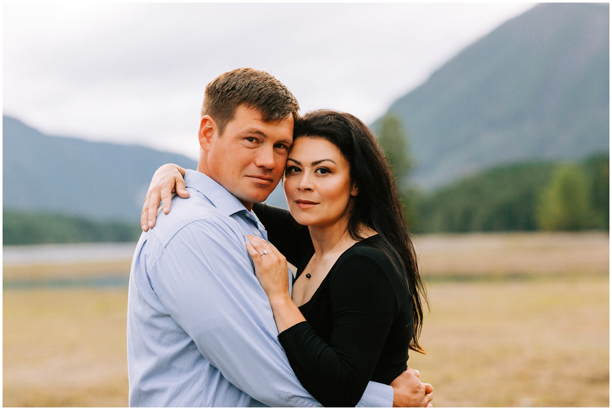 couple looking serious at camera