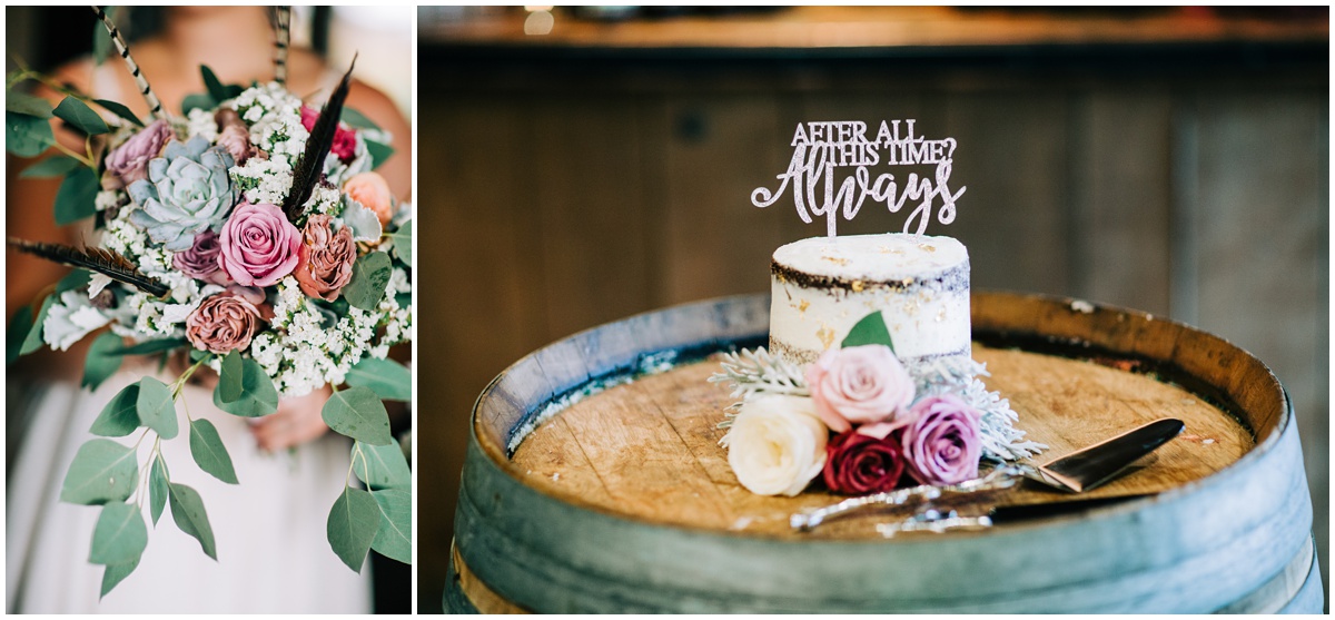 wedding cake and flower detail photo