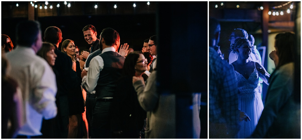 bride dancing and guests dancing