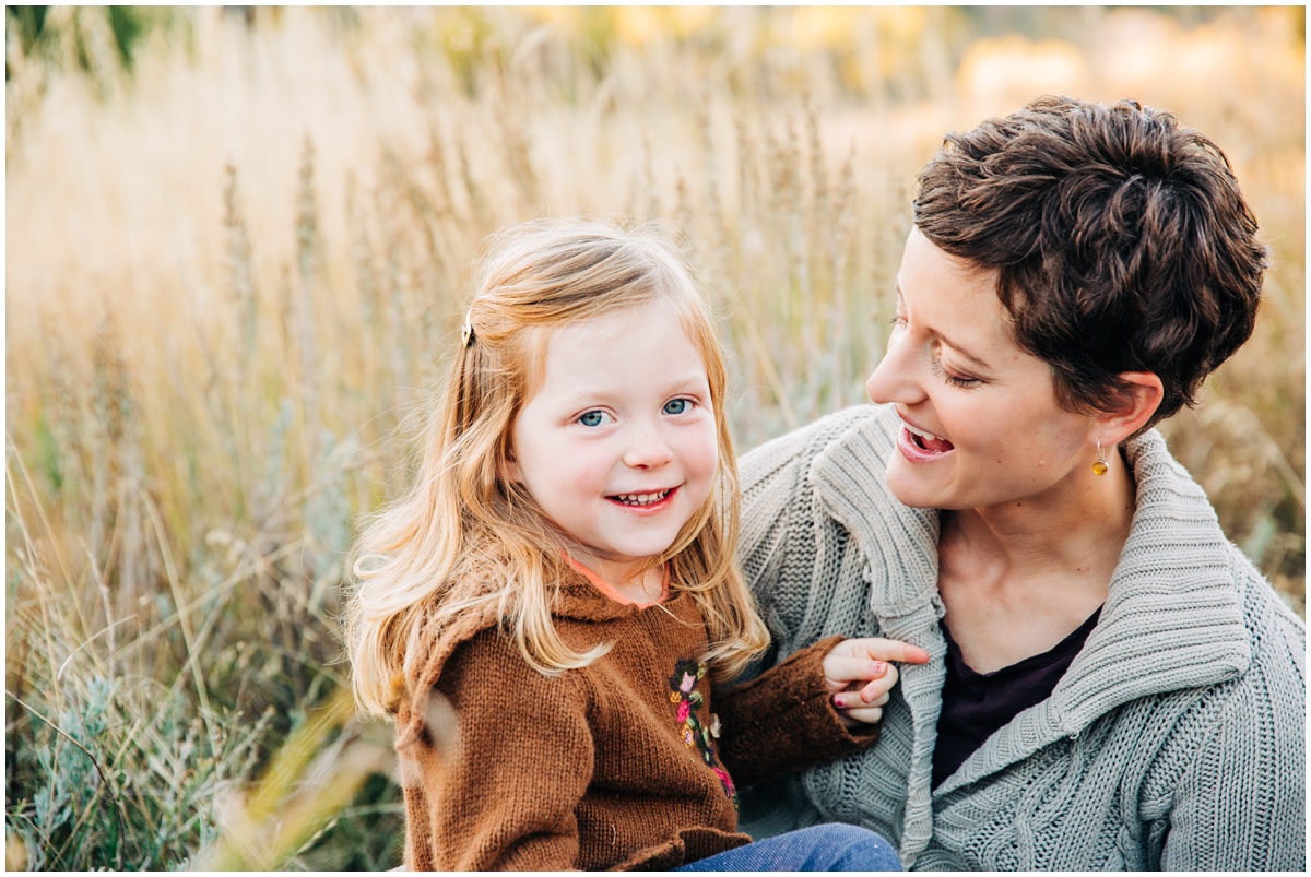 daughter looking at camera