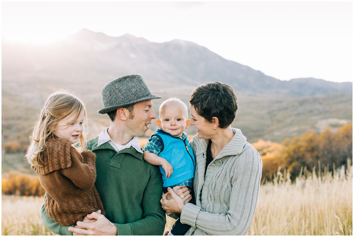 close up of family together