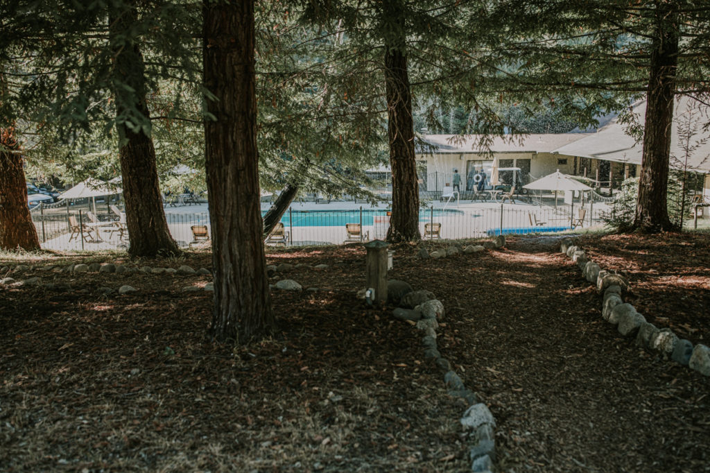 hotel pool in mountains