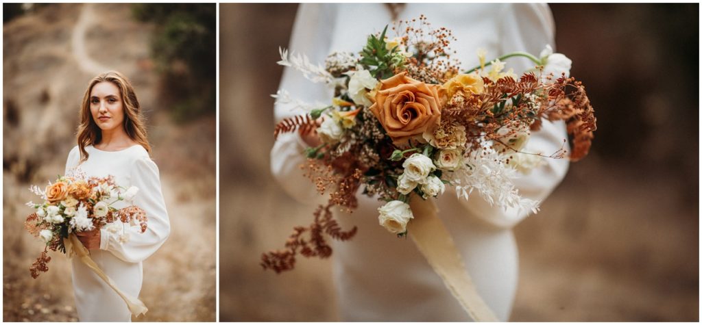 bride and bridal bouquet