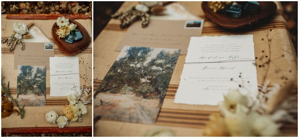 details of wedding details and invitation suite